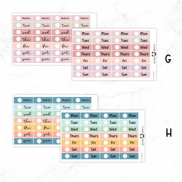 Hobonichi Cousin Date Cover Planner Stickers  // Cousin A5  // #DC02