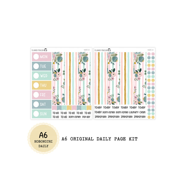 Spring Blooms - Daily Kit - Hobonichi Cousin A5 , A6 orginial Techo // #DK-02
