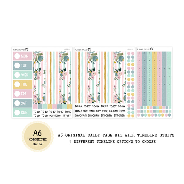 Spring Blooms - Daily Kit - Hobonichi Cousin A5 , A6 orginial Techo // #DK-02