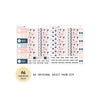 Peach And Navy  - Daily Kit - Hobonichi Cousin A5 , A6 orginial Techo // #DK-11