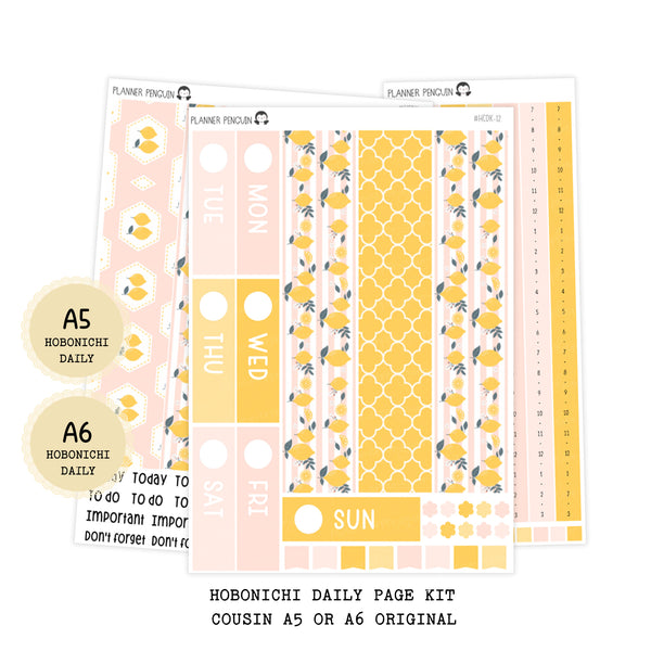 Pink Lemonade - Daily Kit - Hobonichi Cousin A5 , A6 orginial Techo // #DK-12
