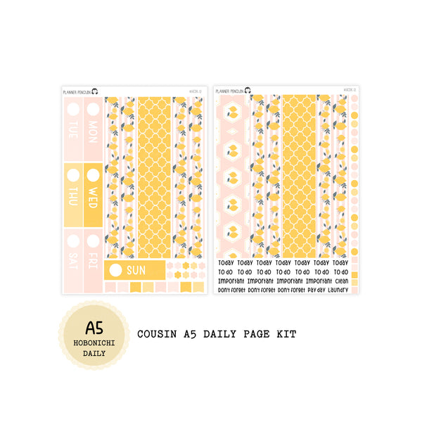 Pink Lemonade - Daily Kit - Hobonichi Cousin A5 , A6 orginial Techo // #DK-12