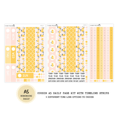 Pink Lemonade - Daily Kit - Hobonichi Cousin A5 , A6 orginial Techo // #DK-12