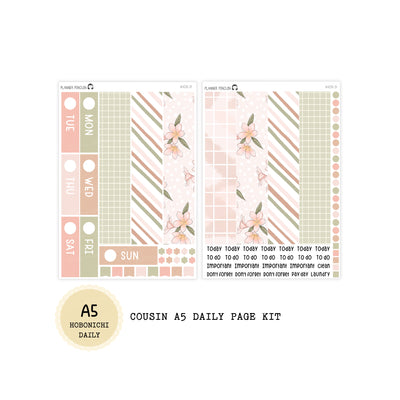 Summer Vibes - Daily Kit - Hobonichi Cousin A5 , A6 orginial Techo // #DK-19