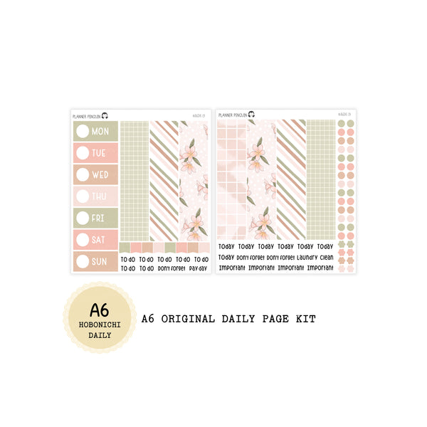 Summer Vibes - Daily Kit - Hobonichi Cousin A5 , A6 orginial Techo // #DK-19