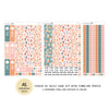 Peach Floral - Daily Kit - Hobonichi Cousin A5 , A6 orginial Techo // #DK-24