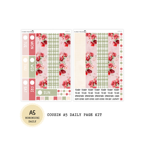 Sweet Summer - Daily Kit - Hobonichi Cousin A5 , A6 orginial Techo // #DK-69