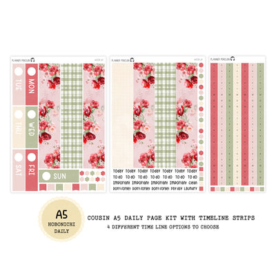 Sweet Summer - Daily Kit - Hobonichi Cousin A5 , A6 orginial Techo // #DK-69