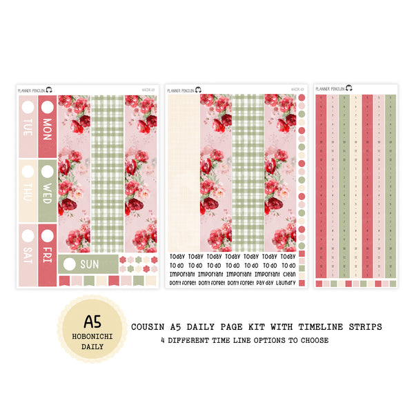 Sweet Summer - Daily Kit - Hobonichi Cousin A5 , A6 orginial Techo // #DK-69