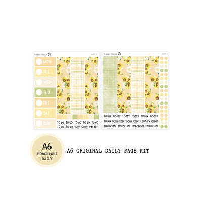 Sunny Bee - Daily Kit - Hobonichi Cousin A5 , A6 orginial Techo // #DK-71
