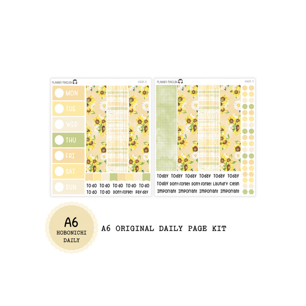 Sunny Bee - Daily Kit - Hobonichi Cousin A5 , A6 orginial Techo // #DK-71