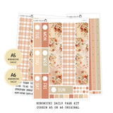 Rustic Autumn - Daily Kit - Hobonichi Cousin A5 , A6 original Techo