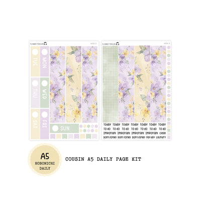 Honey Lavender - Daily Kit - Hobonichi Cousin A5 , A6 orginial Techo // #DK-79