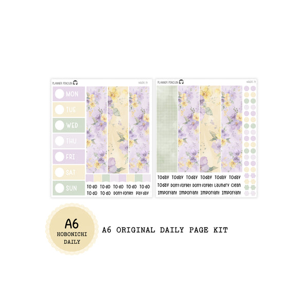Honey Lavender - Daily Kit - Hobonichi Cousin A5 , A6 orginial Techo // #DK-79