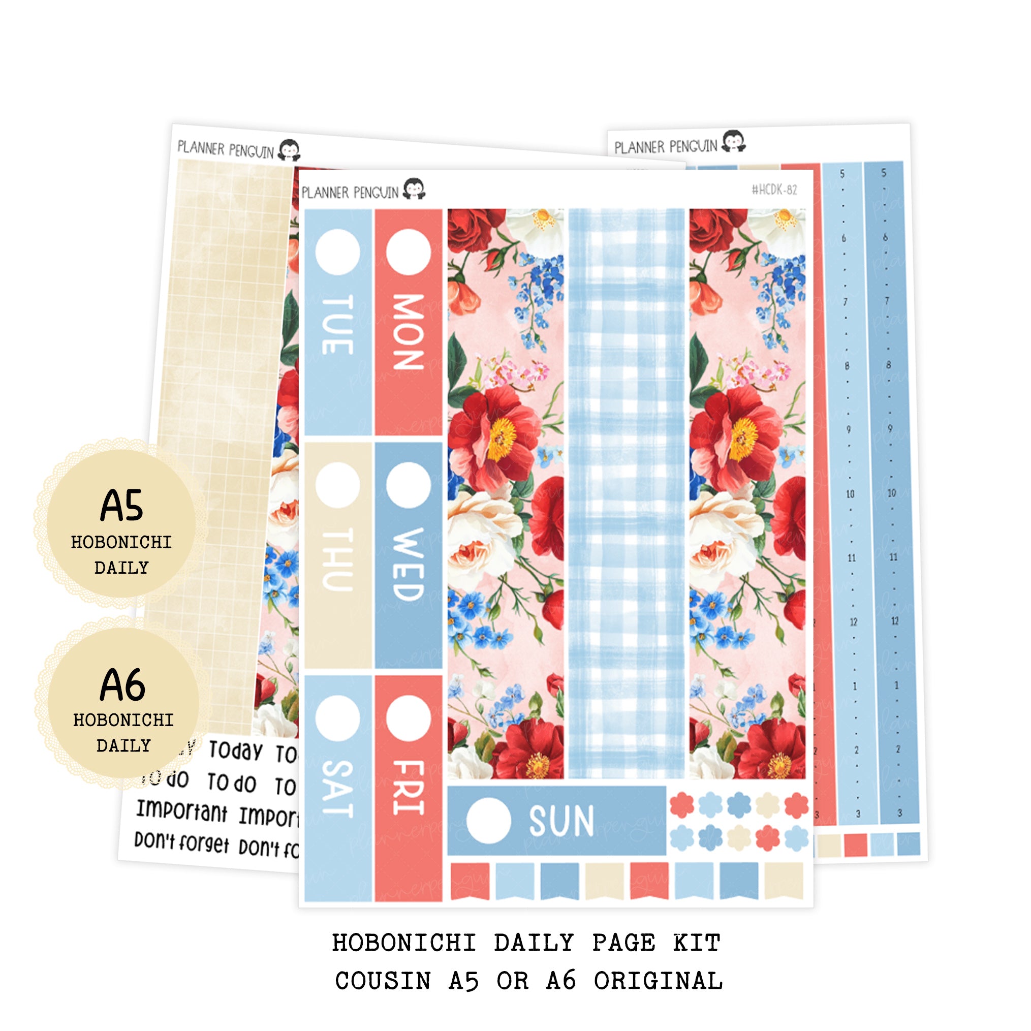 French Riviera - Daily Kit - Hobonichi Cousin A5 , A6 original Techo