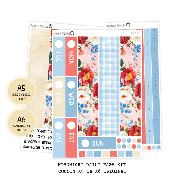 French Riviera - Daily Kit - Hobonichi Cousin A5 , A6 orginial Techo // #DK-82