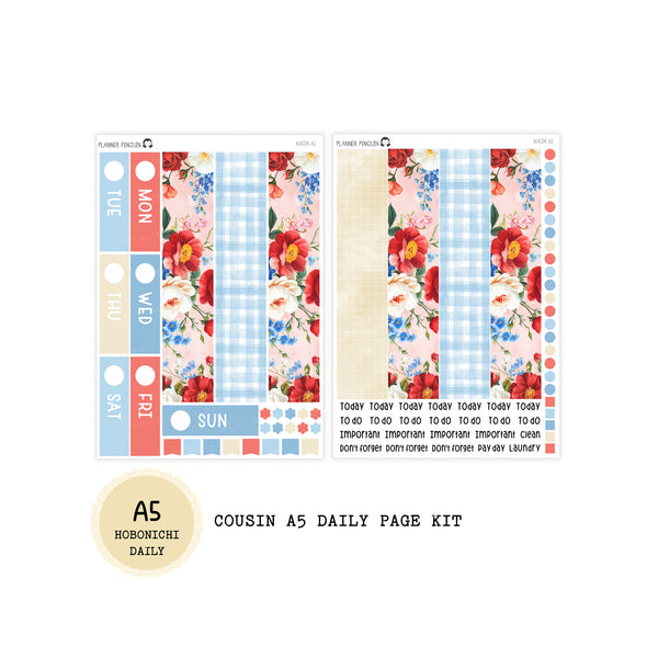 French Riviera - Daily Kit - Hobonichi Cousin A5 , A6 orginial Techo // #DK-82