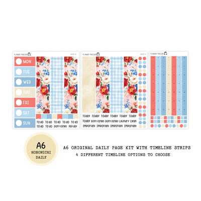 French Riviera - Daily Kit - Hobonichi Cousin A5 , A6 orginial Techo // #DK-82