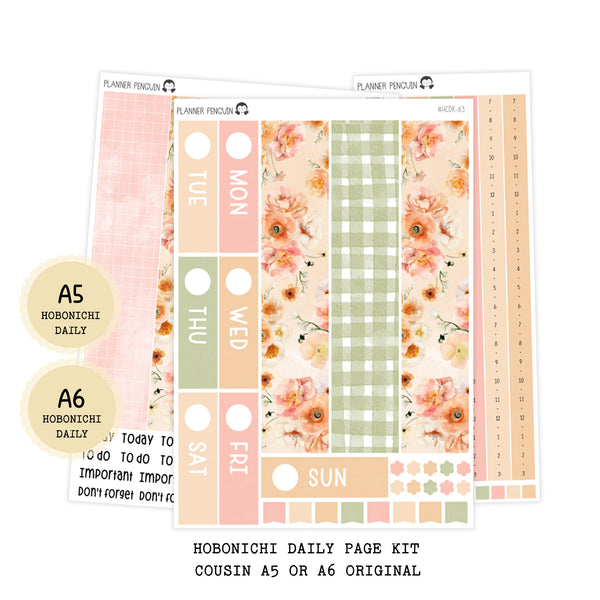 Peach Farm - Daily Kit - Hobonichi Cousin A5 , A6 orginial Techo // #DK-83