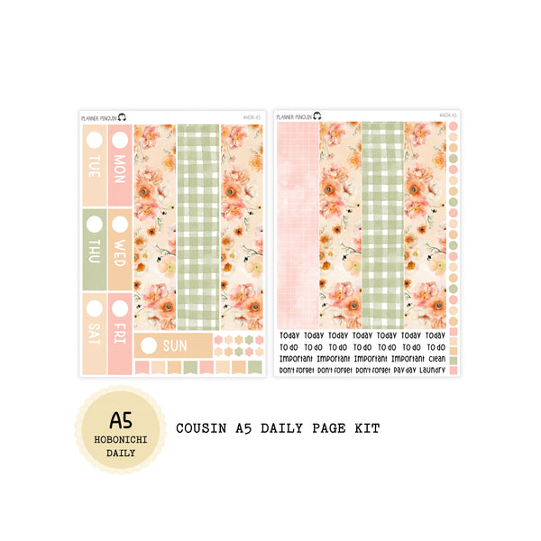 Peach Farm - Daily Kit - Hobonichi Cousin A5 , A6 orginial Techo // #DK-83