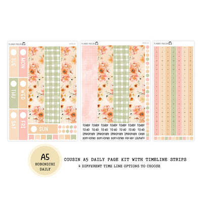 Peach Farm - Daily Kit - Hobonichi Cousin A5 , A6 orginial Techo // #DK-83