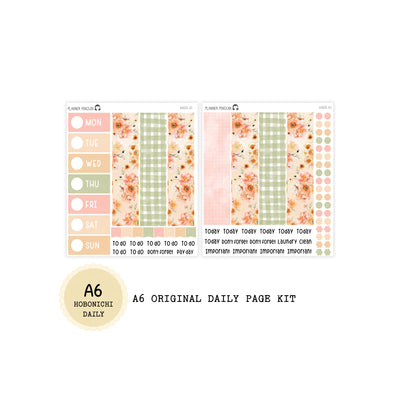 Peach Farm - Daily Kit - Hobonichi Cousin A5 , A6 orginial Techo // #DK-83