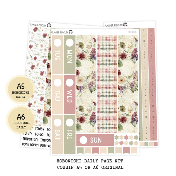 Countryside - Daily Kit - Hobonichi Cousin A5 , A6 orginial Techo // #DK-86