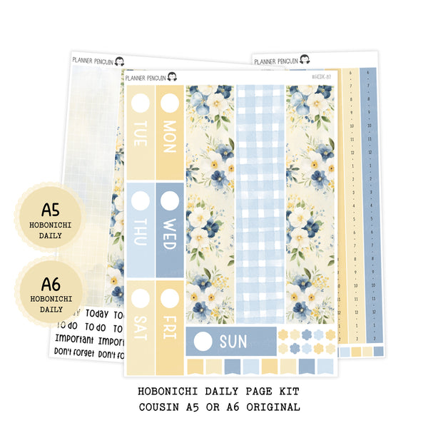Sunbloom - Daily Kit - Hobonichi Cousin A5 , A6 orginial Techo // #DK-87