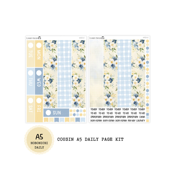 Sunbloom - Daily Kit - Hobonichi Cousin A5 , A6 orginial Techo // #DK-87