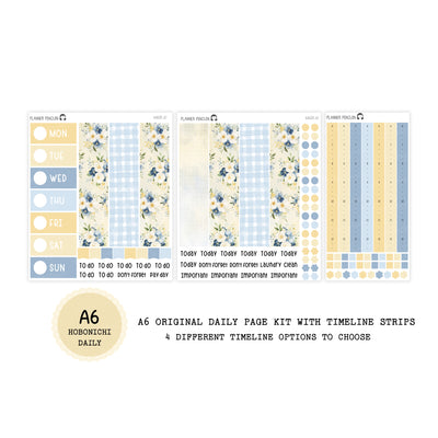 Sunbloom - Daily Kit - Hobonichi Cousin A5 , A6 orginial Techo // #DK-87