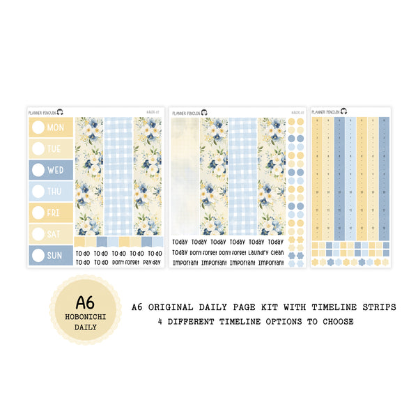 Sunbloom - Daily Kit - Hobonichi Cousin A5 , A6 orginial Techo // #DK-87