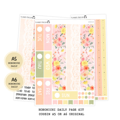 Sunkissed - Daily Kit - Hobonichi Cousin A5 , A6 orginial Techo // #DK-89