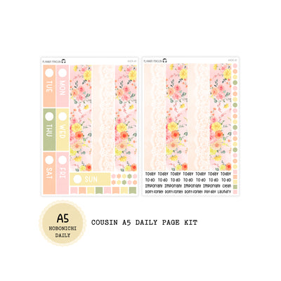 Sunkissed - Daily Kit - Hobonichi Cousin A5 , A6 orginial Techo // #DK-89