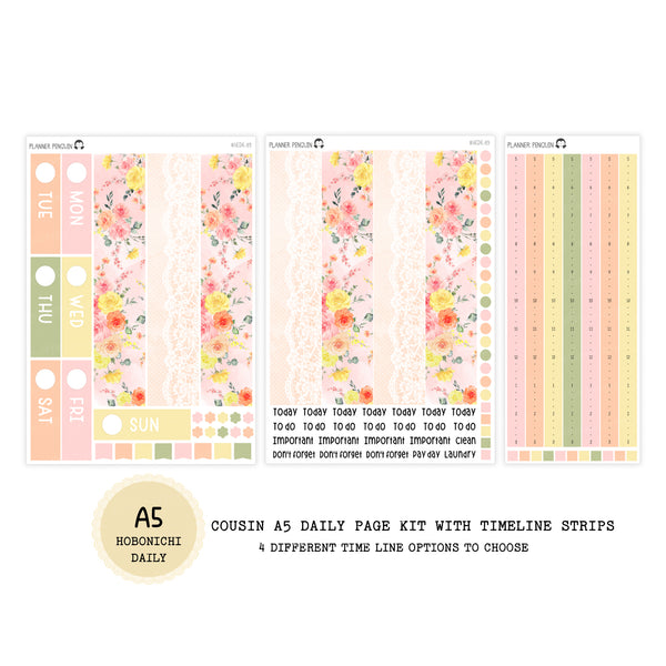 Sunkissed - Daily Kit - Hobonichi Cousin A5 , A6 orginial Techo // #DK-89