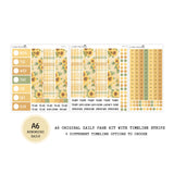Sunflower - Daily Kit - Hobonichi Cousin A5 , A6 orginial Techo // #DK-90