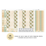 Gentle Autumn - Daily Kit - Hobonichi Cousin A5 , A6 original Techo