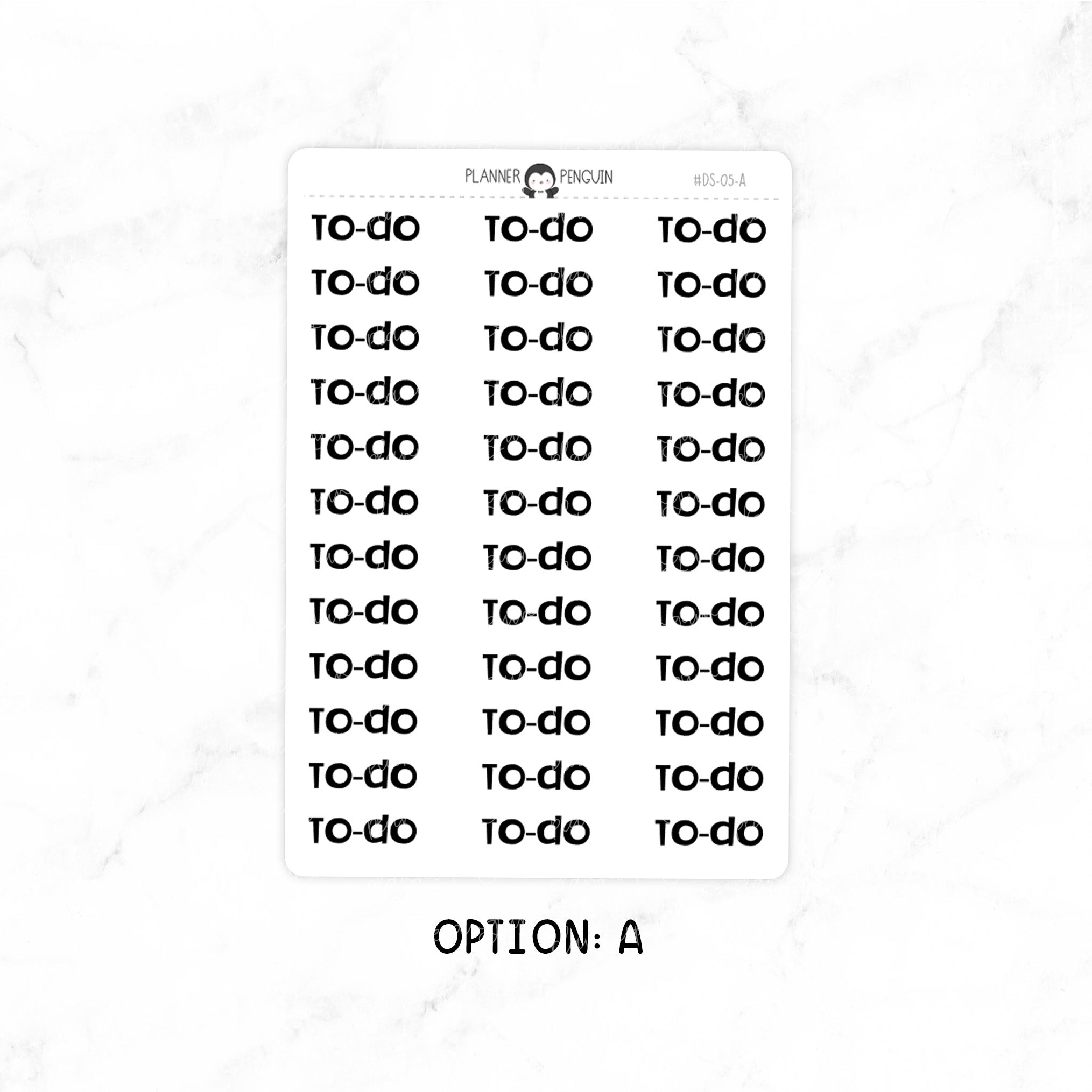 Todo - Chunky Script Stickers