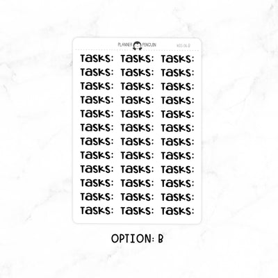 Tasks - Chunky Script Stickers // #DS-06