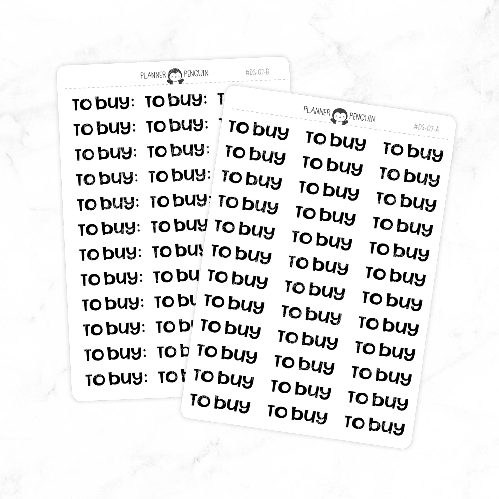 To Buy - Chunky Script Stickers