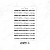 Important - Chunky Script Stickers