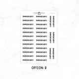 Important - Chunky Script Stickers