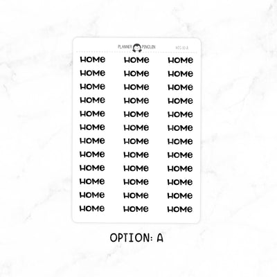 Home - Chunky Script Stickers // #DS-10