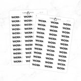 Work - Chunky Script Stickers