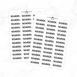 School - Chunky Script Stickers