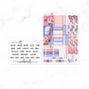 Red and Blue Hobonichi Cousin A5 Weekly Sticker Kit // #HC-67