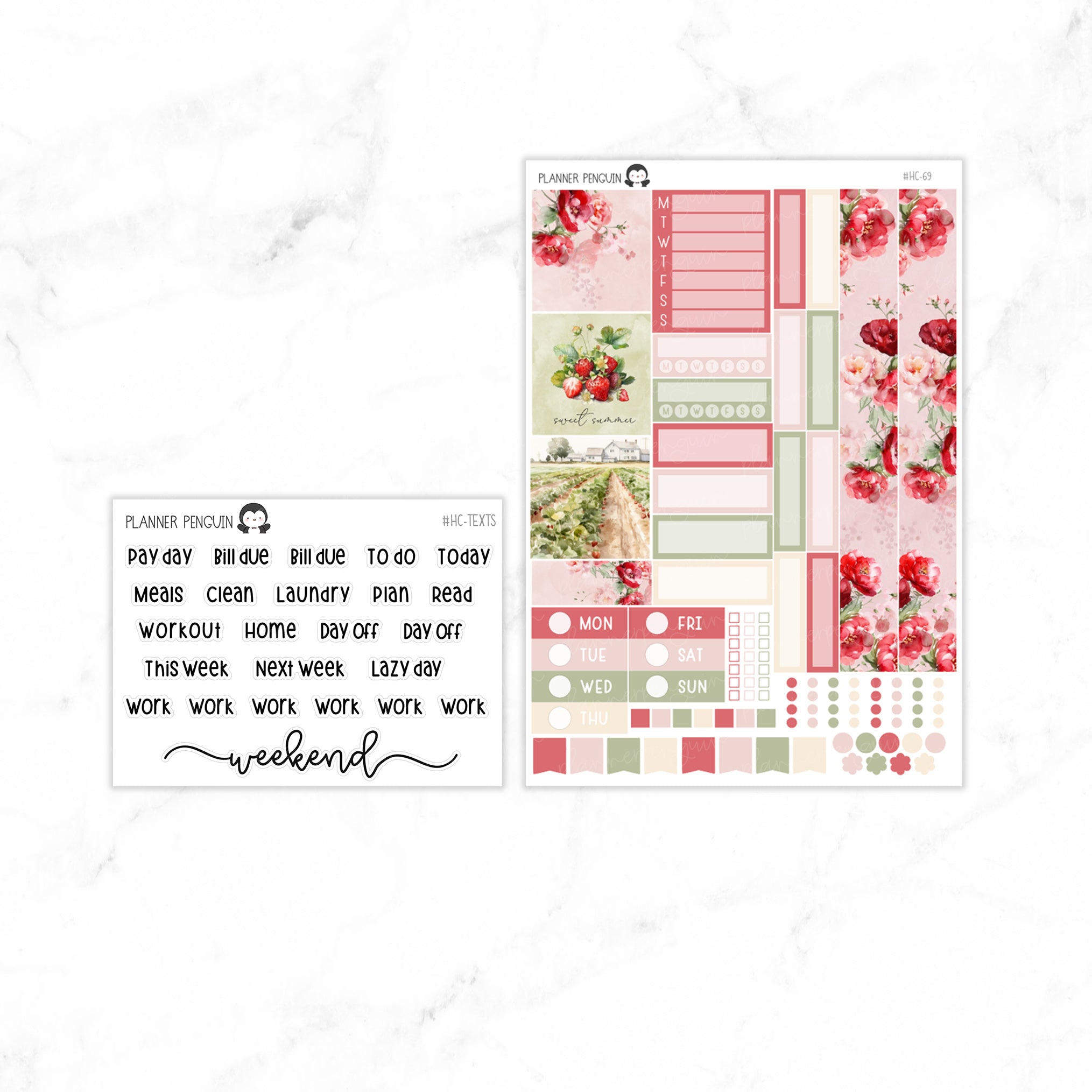 Sweet Summer Hobonichi Cousin A5 Weekly Sticker Kit // #HC-69