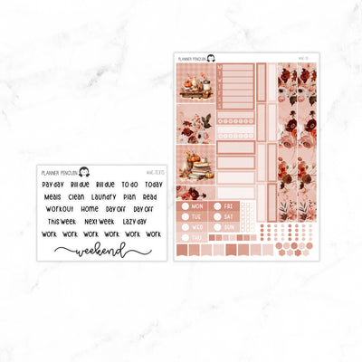 Cozy Fall Hobonichi Cousin A5 Weekly Sticker Kit // #HC-73