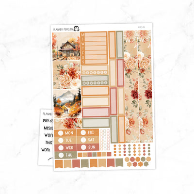 Autumn Journey Hobonichi Cousin A5 Weekly Sticker Kit // #HC-74