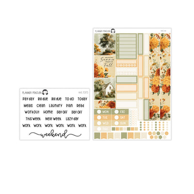 Autumn Whisper Hobonichi Cousin A5 Weekly Sticker Kit // #HC-84