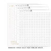 Hobonichi Cousin A5 Daily Timeline Strips | 5AM | 6AM | 7AM | 8AM | Planner Stickers | Cousin A5 #HDTL-B&W